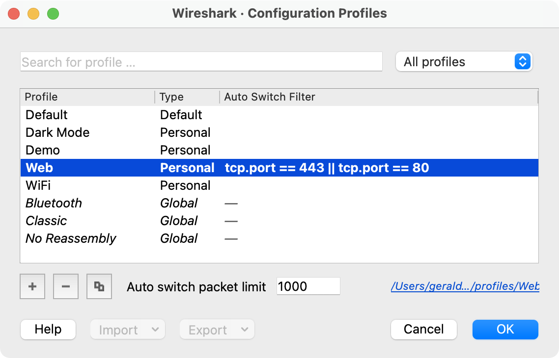 Automatic profile switching Automatic profile switching